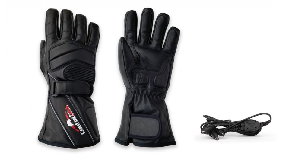 Pre-curved winter heated gloves